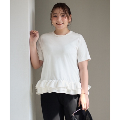 UNFILO时尚适宜休闲BEAUTY FORM-T荷叶边下摆T恤女ONWARD