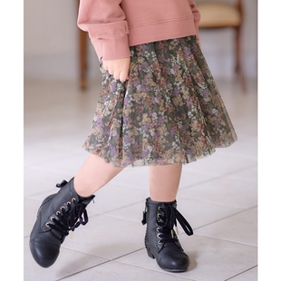 女童小碎花日系轻奢ONWARD KIDS甜美碎花薄纱半身裙新款 any FAM