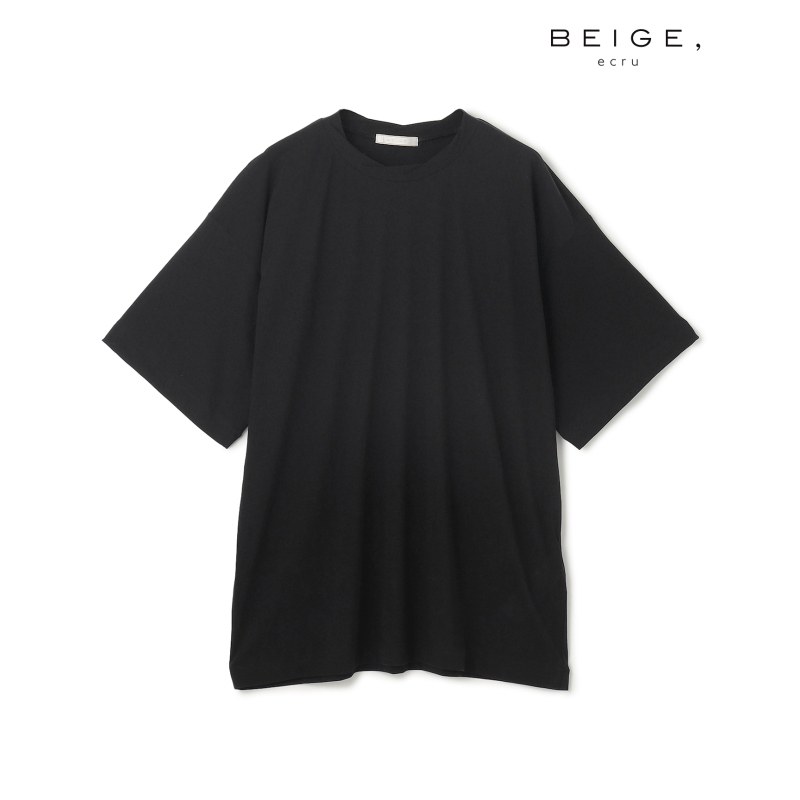 BEIGE，时尚气质可水洗细腻干爽触感扭绳设计棉质宽松T恤女ONWARD