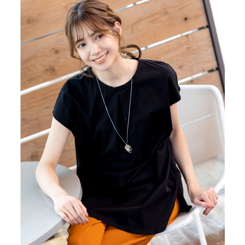 Tiaclasse可手洗简约气质放松感设计女士短袖T恤2023年日系轻奢