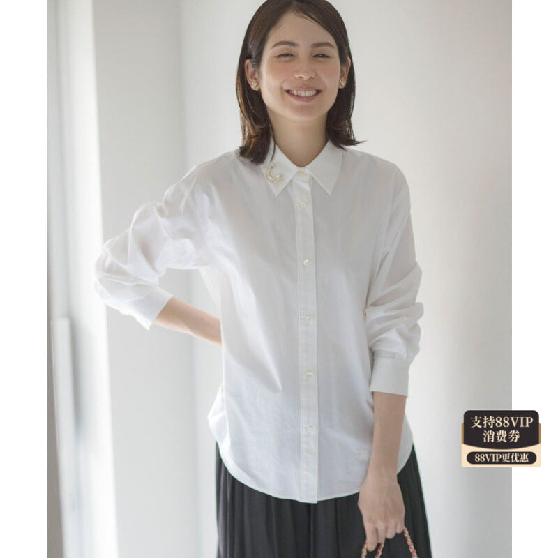 组曲气质适宜简约优雅设计感棉质衬衫女ONWARD