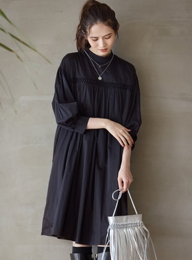 23区SLOW水洗棉缎气质适宜通勤连衣裙女ONWARD