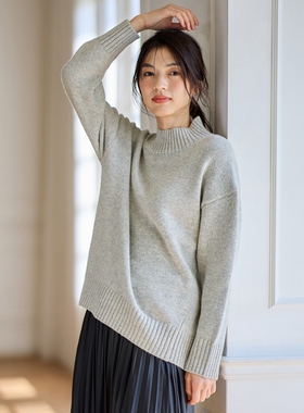 any FAM可机洗羊毛高领适宜气质针织衫毛衣女ONWARD