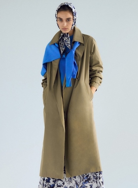 23区防水加工LIMONTA高密度适宜塔夫绸大衣外套女ONWARD