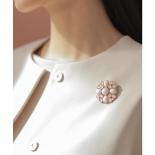 组曲时尚 设计感优雅精美彩色椭圆胸针饰品女ONWARD