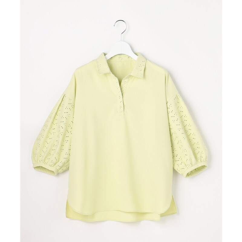 ANYSIS温柔甜美气质时尚蕾丝泡泡袖衬衫女ONWARD