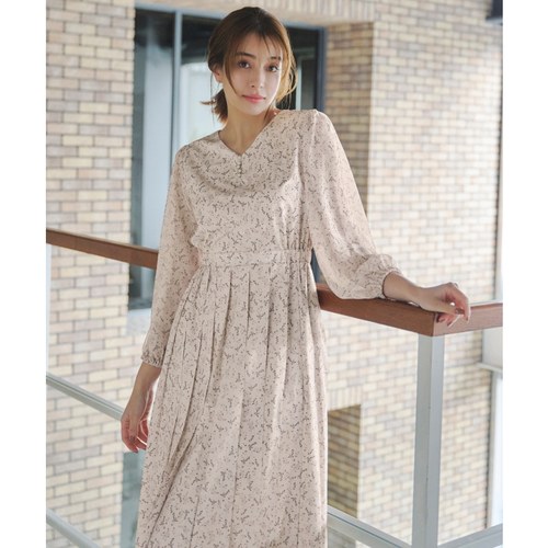 Tiaclasse 可水洗清新小碎花雪纺连衣裙慵懒适宜ONWARD