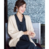 Tiaclasse可水洗日系优雅珍珠扣针织开衫 温柔泡芙袖 日系轻奢