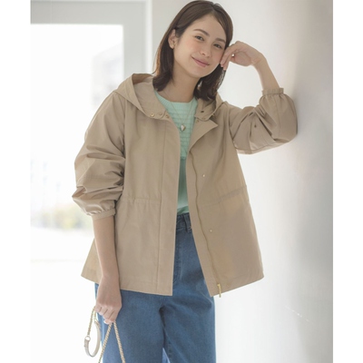 组曲气质适宜简约优雅设计感轻度防水两用带帽轻便外套女ONWARD