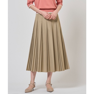 J.PRESS简约适宜时尚 气质官网限定色TC轻质斜纹布百褶裙女ONWARD