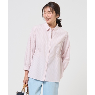J.PRESS适宜休闲气质简约紧凑型亚麻布褶饰衬衫 女ONWARD 衬衫
