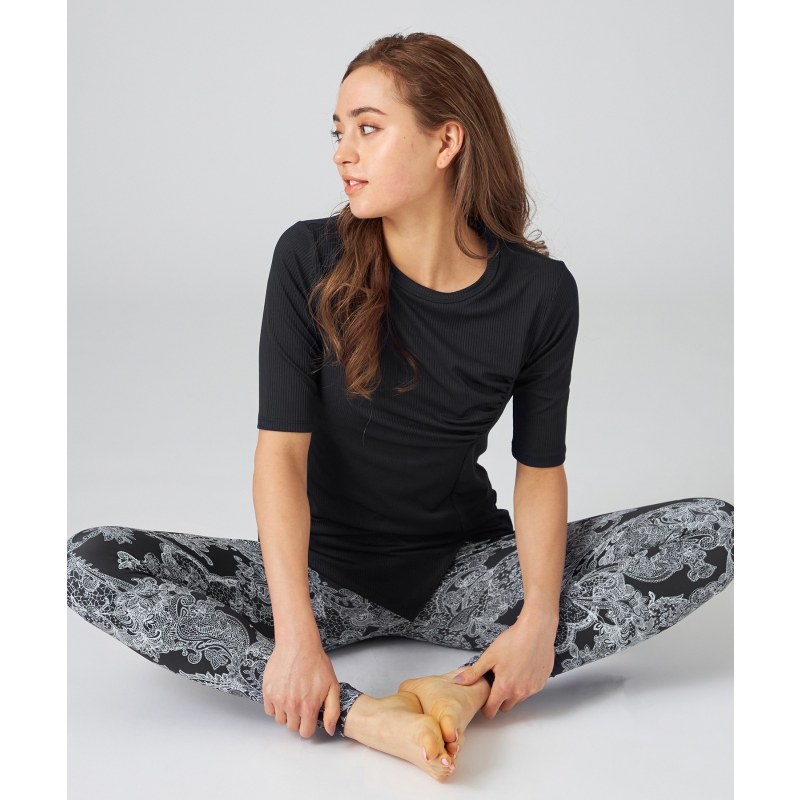 Chacott BALANCE专门芭蕾舞蹈体服修身罗纹五分袖T恤女ONWARD