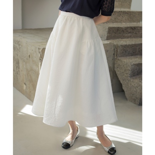 组曲优雅气质温柔适宜WEB限定透明薄纱半身裙女ONWARD