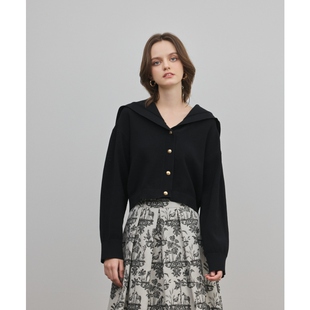 GRACE CONTINENTAL时尚设计感气质水手领针织上衣女ONWARD