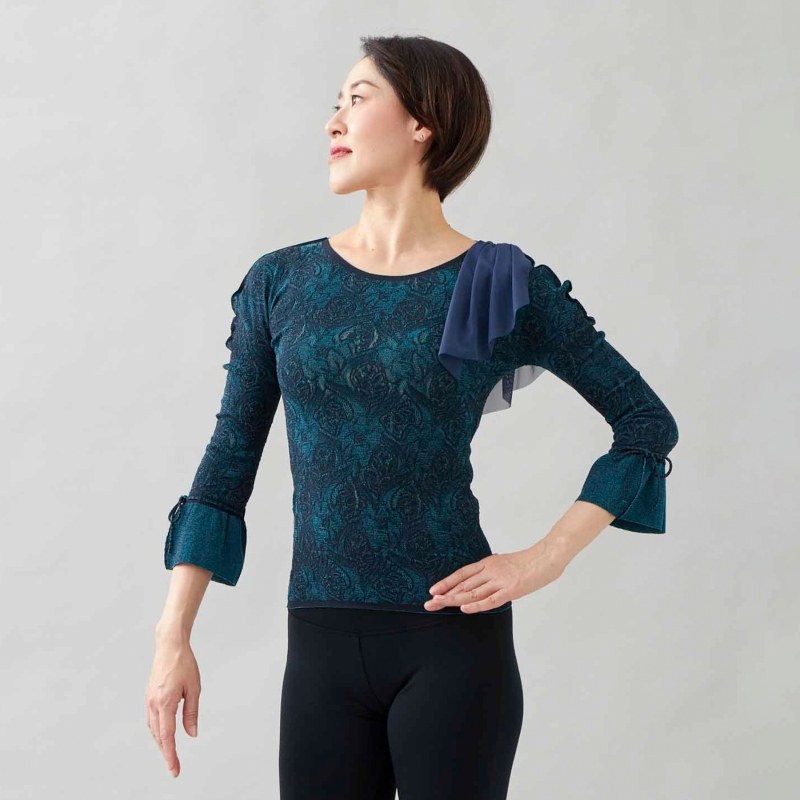 Chacott体服日系芭蕾品牌无缝针织适宜网纱针织毛衣女onward