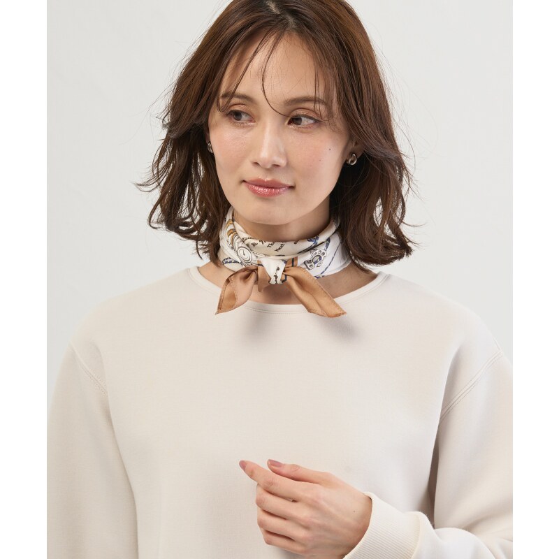 J.PRESS简约适宜休闲时尚传统印花方形丝巾女ONWARD
