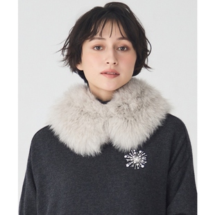 23区优雅气质时尚适宜真毛皮披肩围巾女ONWARD