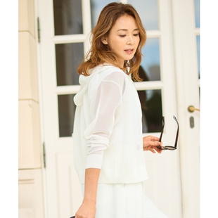 自由区SHIHO同款 女ONWARD 轻薄网眼拉链卫衣套头衫