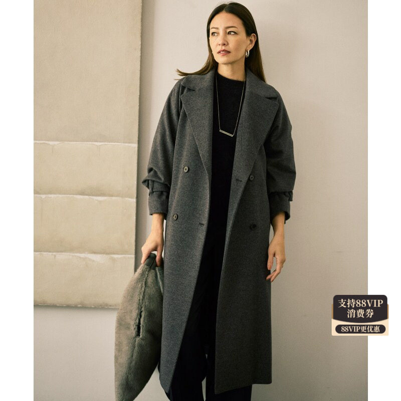 自由区简约时尚优雅SHIHO同款可水洗毛领狐狸套头针织衫女ONWARD