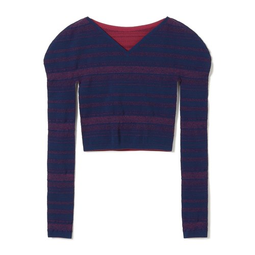 Chacott专门芭蕾舞蹈体服系列无缝针织可翻转短款上衣Jr女ONWARD