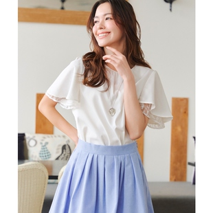 Tiaclasse气质温柔简约通勤可洗袖 女ONWARD 子蕾丝分层衬衫