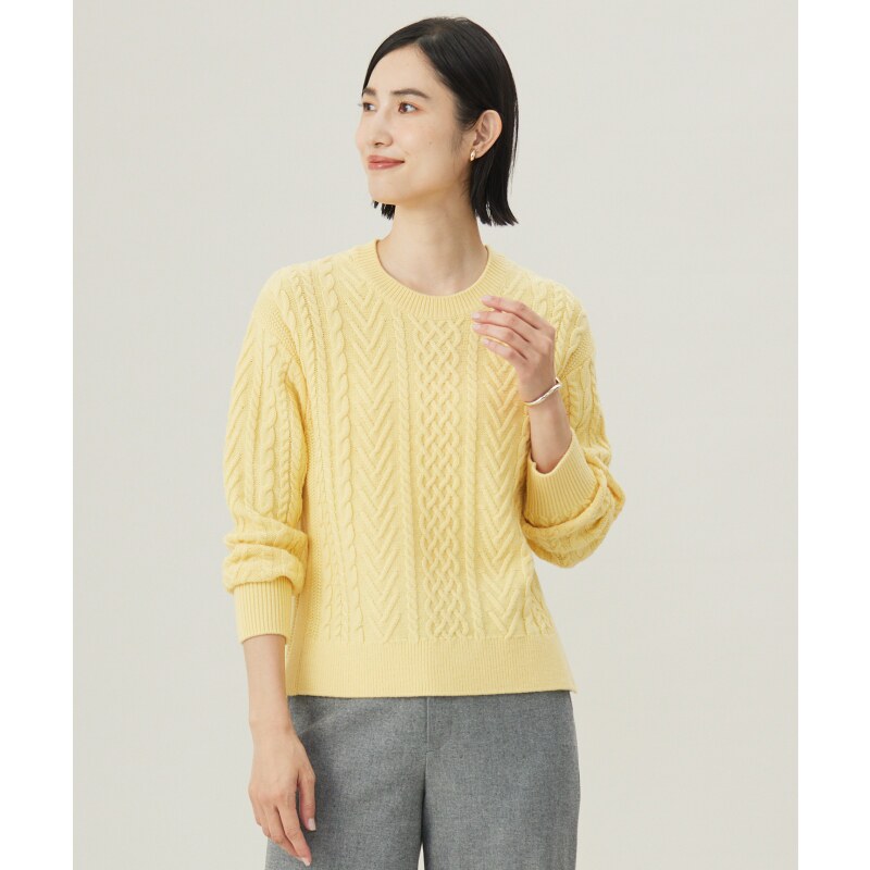 J.PRESS可洗涤EIGER CORD ALAN适宜气质圆领毛衣女ONWARD