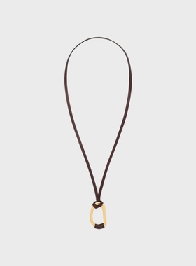 GRACE CONTINENTAL时尚精美感皮革缠绕设计项链女ONWARD