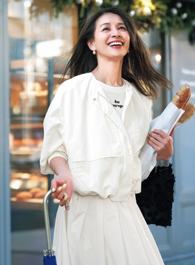 UNFILO日系感设计防水UV防护短款上衣外套女慵懒适宜onward