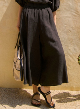 23区LIBECO系列可洗时尚适宜设计感休闲裤女ONWARD