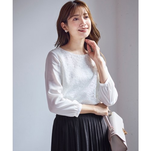 any SiS时尚温柔简约气质可机洗层叠蕾丝衬衫女ONWARD