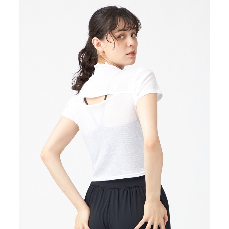 Chacott BALANCE芭蕾舞蹈体服透视罗纹短款T恤ONWARD