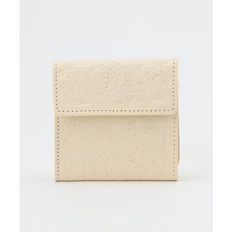 GRACE CONTINENTAL 日系高端浮雕真皮折叠式钱包女士时尚牛皮收纳