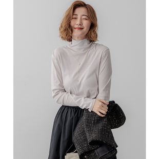 23区可洗层叠设计感适宜简约气质高领衬衫女ONWARD