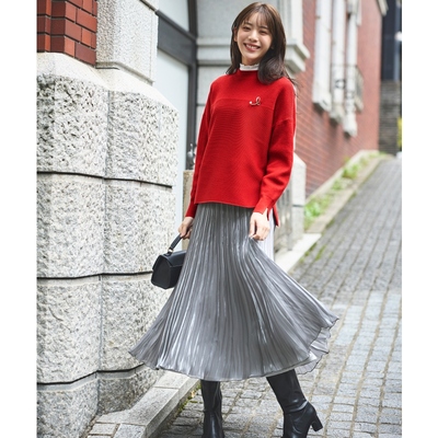 any SiS可洗光褶皱设计感小众时尚半身裙女ONWARD