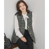 23区优雅气质时尚 适宜简约GIOLICA粗花呢廓形开衫 女ONWARD