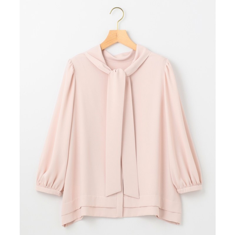 组曲KUMIKYOKU NAVY乔其纱雪纺时尚简约两用领结衬衫ONWARD