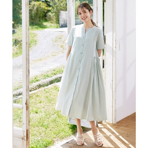 Tiaclasse可手洗优雅温柔侧褶设计感连衣裙2023年深蓝色日系轻奢