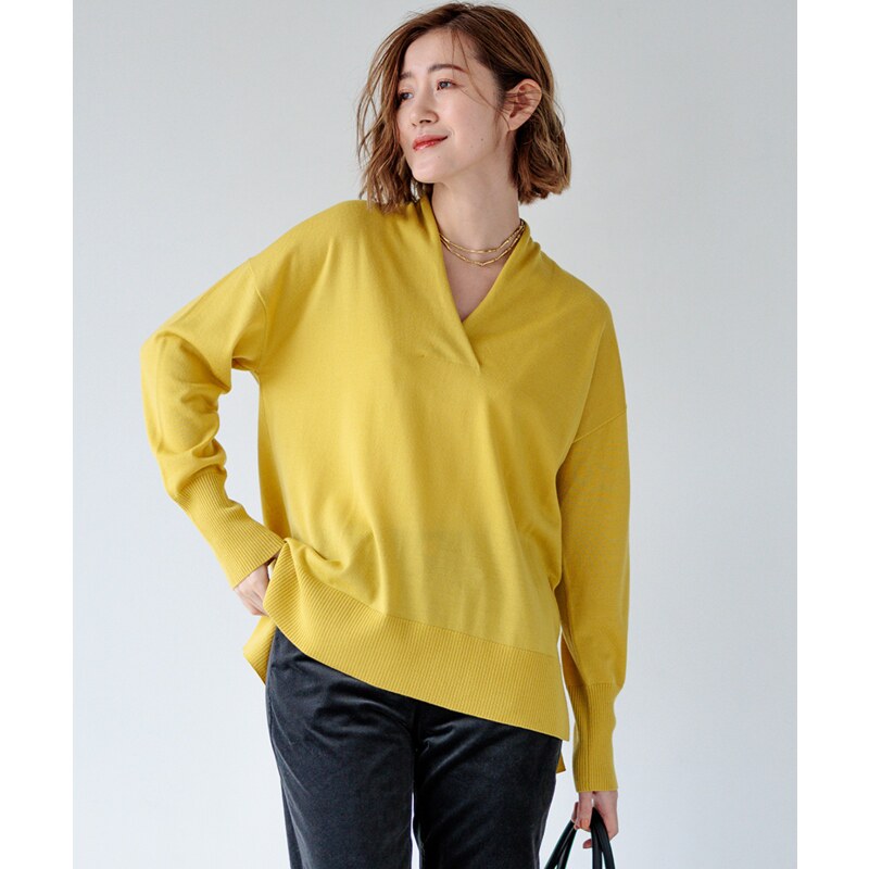23区可洗羊毛针织V领衫女ONWARD秋冬新品