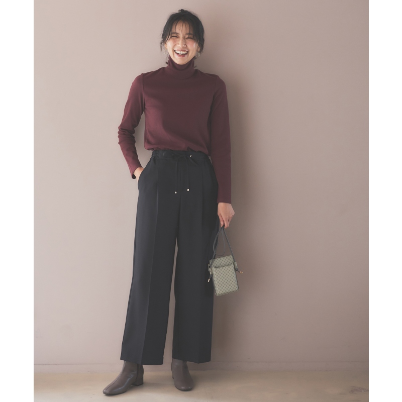 any FAM新款女阔腿裤可机洗松紧腰休闲适宜休闲裤慵懒适宜ONWARD