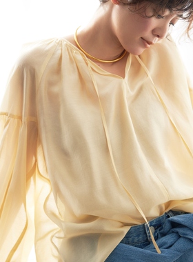 UNFILO博主同款气质休闲基础款衬衫女慵懒适宜BLUMCM0308 ONWARD