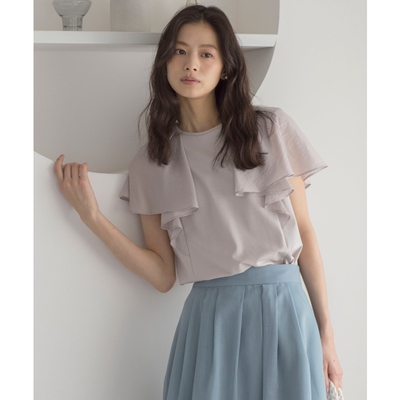 组曲时尚气质简约适宜接触冷感棉质平纹披肩式衬衫女ONWARD