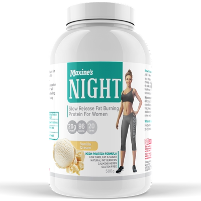 Maxines夜间左旋肉碱乳清蛋白粉