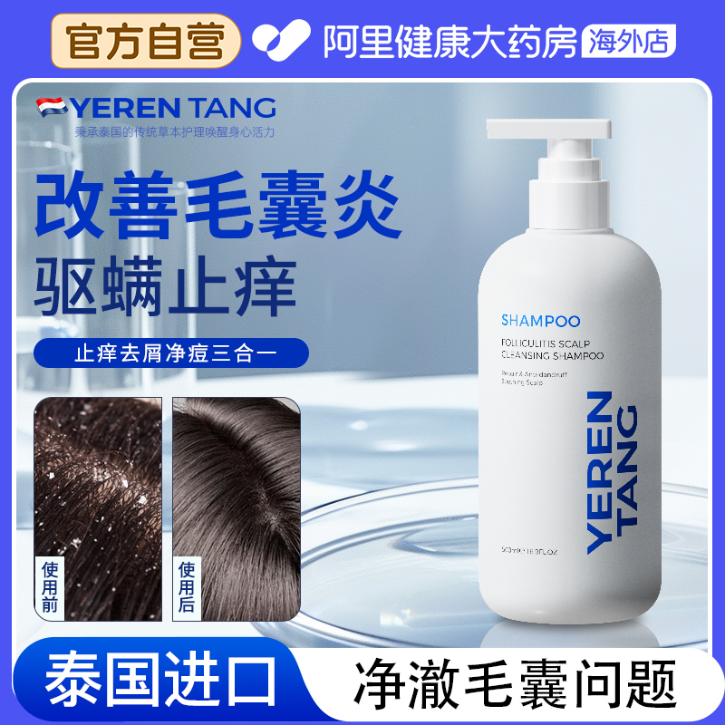 进口毛囊洗发水去屑止痒除螨控油蓬松炎洗头膏露清洁头皮官方正品