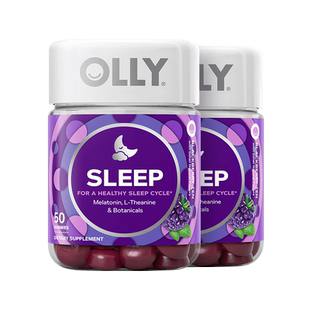 OLLY睡眠安瓶软糖含褪黑素3mg睡眠闪睡助眠gaba茶氨酸50粒/瓶*2