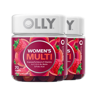 OLLY女性复合维生素软糖70粒2件女士多维C维E生物素护发护甲抵御