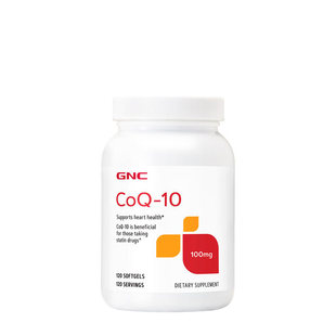 GNC心源力健安喜辅酶Q10软胶囊100mg120粒强健心肌微生物发酵