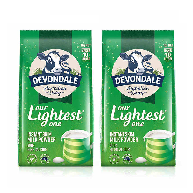 澳洲进口德运低脂高钙成人奶粉中老年青年全家营养冲饮1kg*2袋装