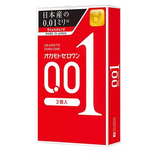 冈本001避孕套3只成人情趣用品日本进口颗粒润滑超薄延时套安全套