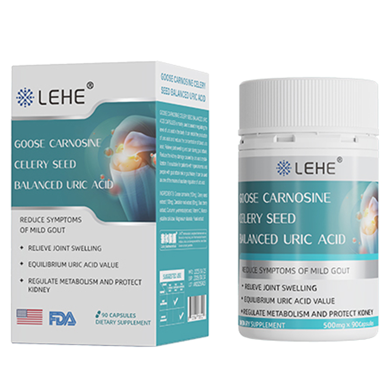 【三瓶装】LEHE美国进口降鹅肌肽尿芹菜籽痛平衡胶囊缓关节酸常备