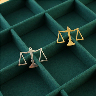 2025热销欧美简约个性ins天秤座领针女法官公正天平男士徽章